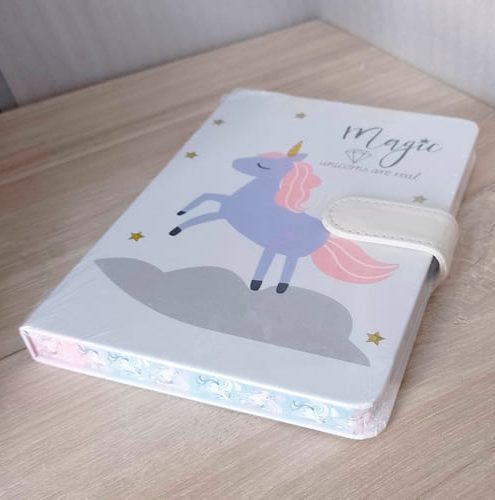 libreta-unicornio-blanco-kawaii