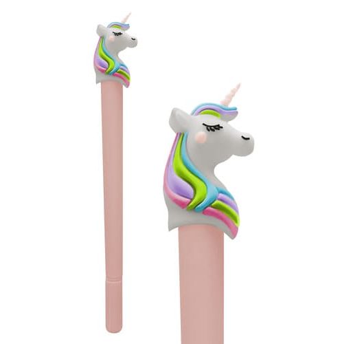 Lápiz gel unicornio rosado kawaii