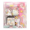 Set de timbres rodillo unicornio tinta roja kawaii