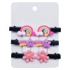 Set 6 pinches nubes estrellas y flores kawaii