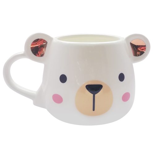 Taza osito orejas doradas kawaii