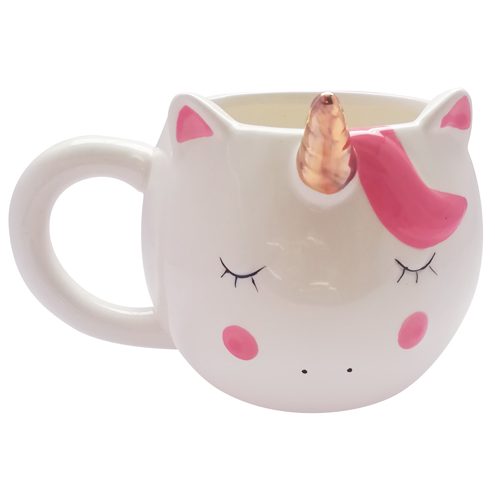 Taza unicornio blanco kawaii