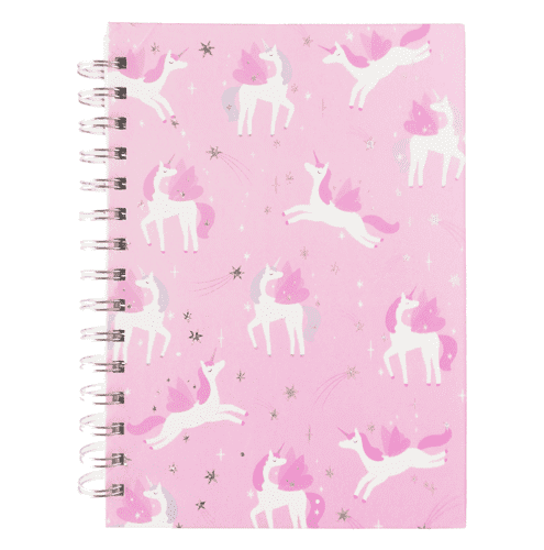 Libreta rosada unicornio 17x21cm kawaii