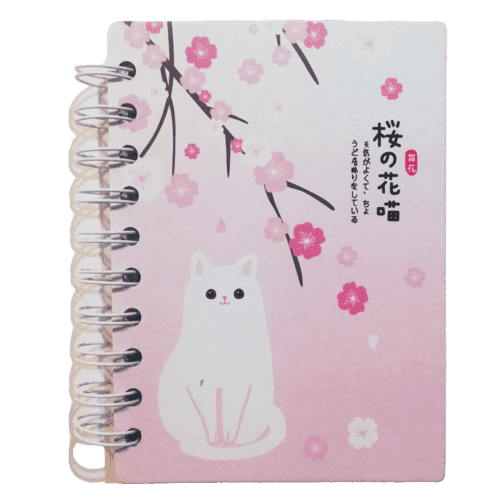 Libreta pequeña gatito sakura rosada kawaii