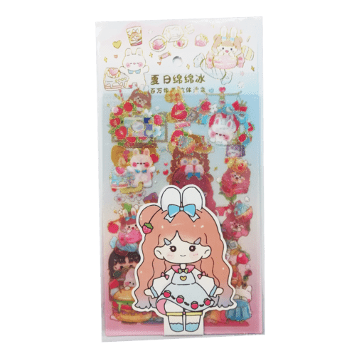 Stickers candy borde dorados kawaii