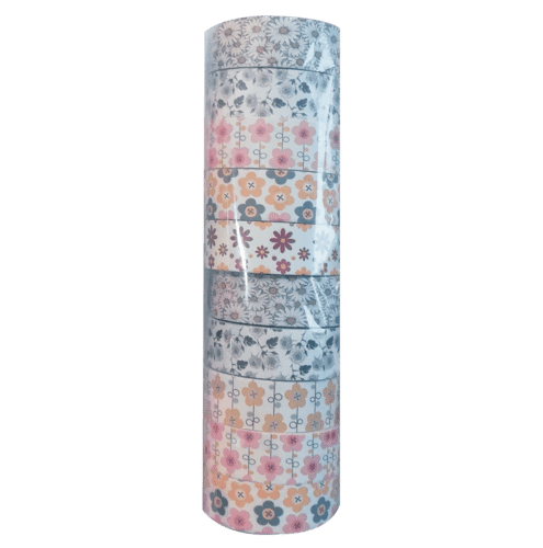 Set 10 rollos washi tape flores