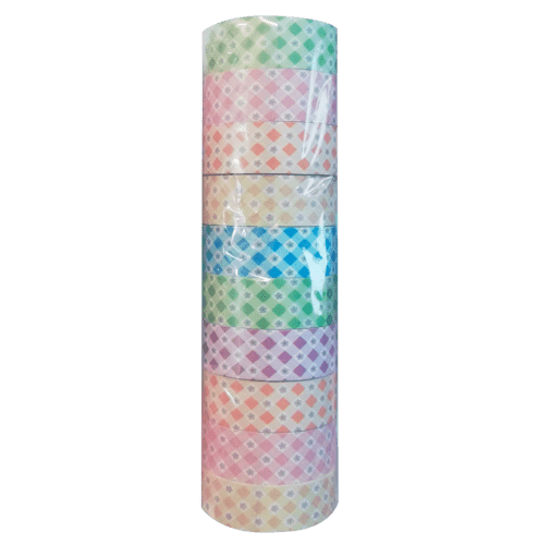 Set 10 rollos washi tape rombos